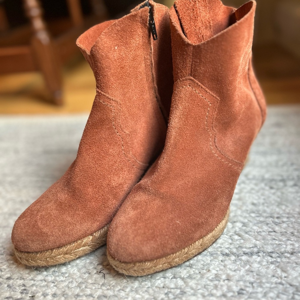 Anthropologie Holding Horses Mamba Women’s Suede Ankle Wedge Boots - Picture 12 of 14